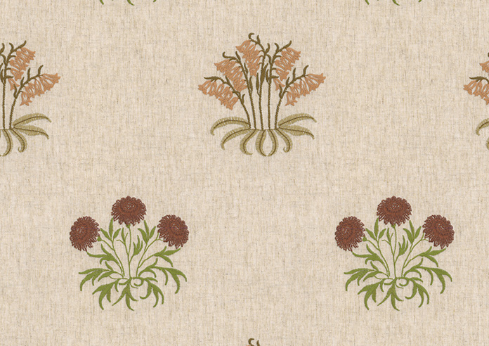 William Morris At Home Lily Flower Embroidery, Madder - Twist&Fit Roman Blind - Image 8